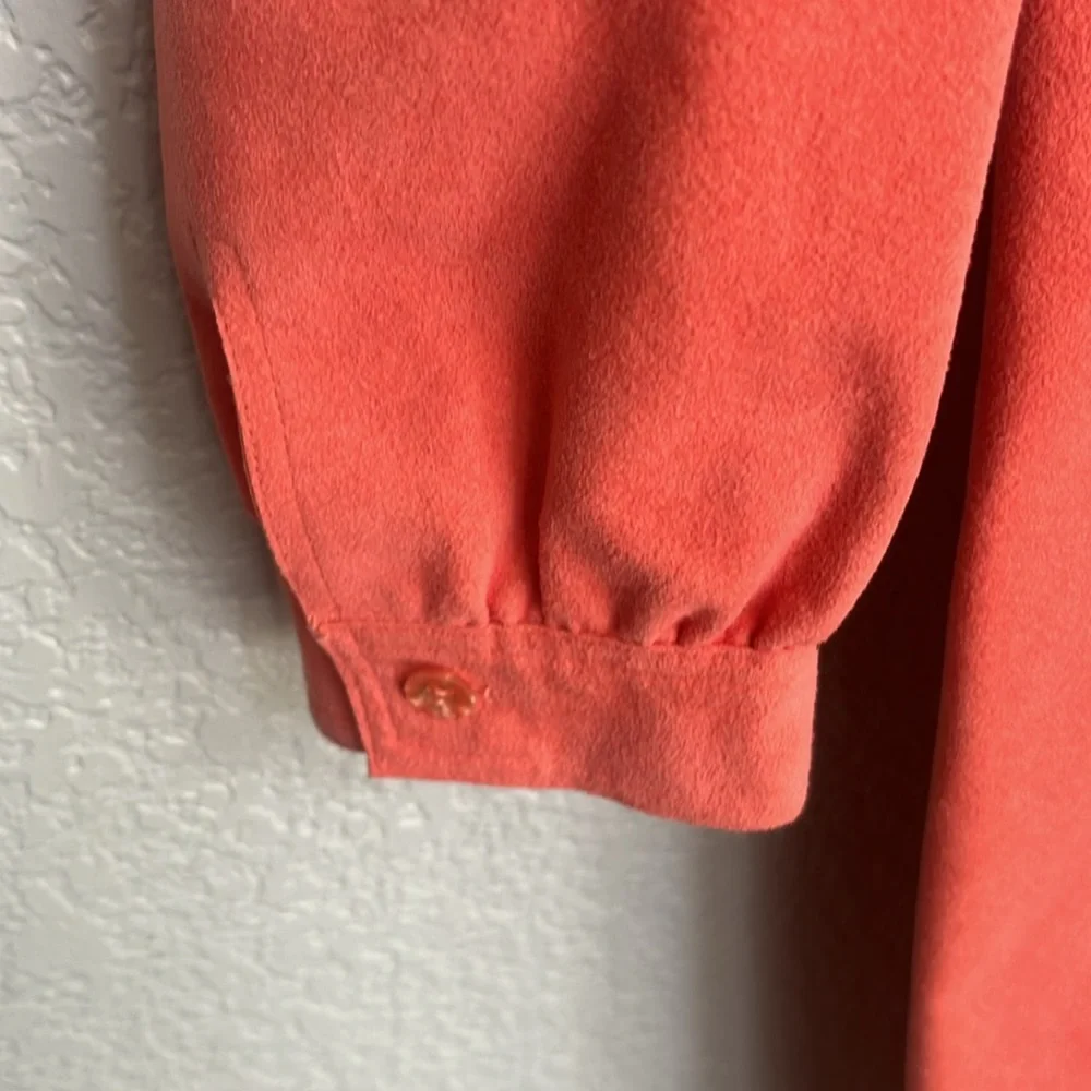 Vintage Halston Suede Salmon Shirt Dress - Picture 6 of 10